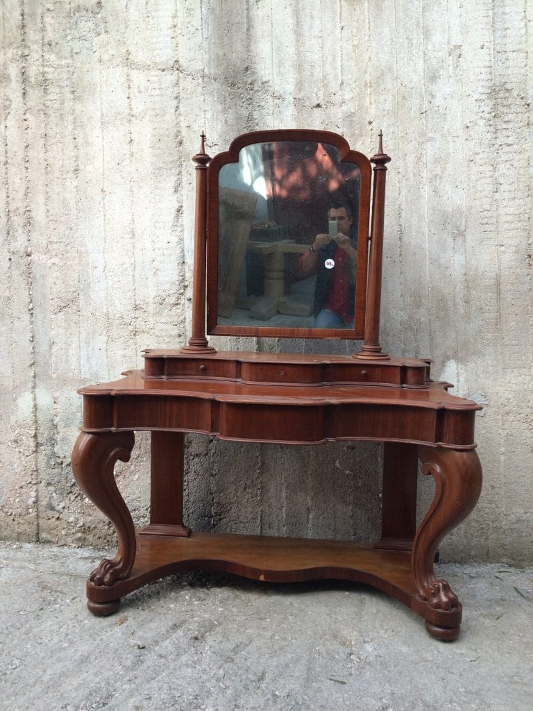 Βικτωριανή τουαλέτα μαόνι μασίφ