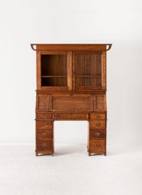 Oak Desk with a Bookcase